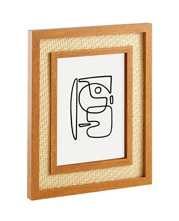 Porta Retrato em MDF com Rattan 20x25