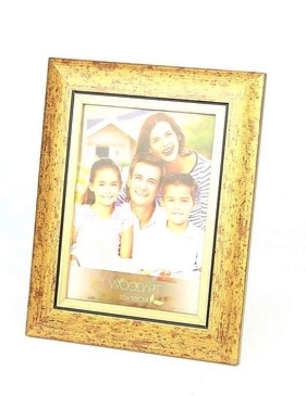 Porta Retrato Friso Dourado 20x25