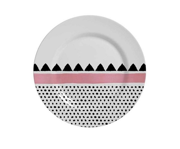 Cj 6 Pratos Sobremesa Geométrica - Alleanza