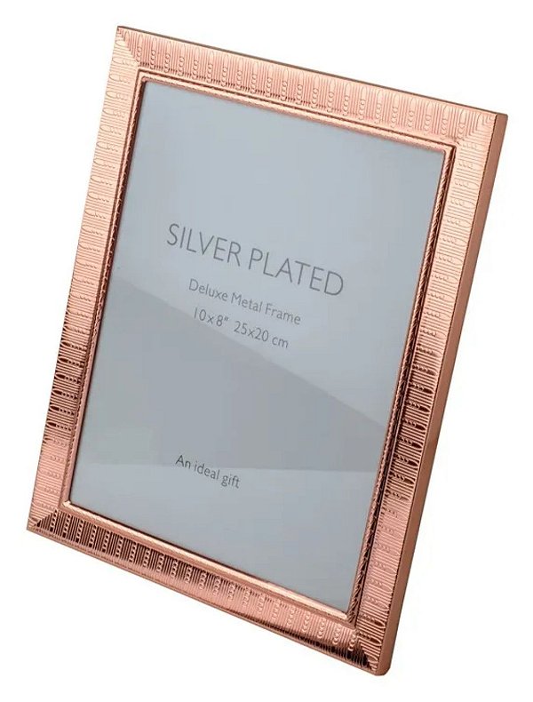 Porta Retrato de Aço Life Rose Gold 13x18