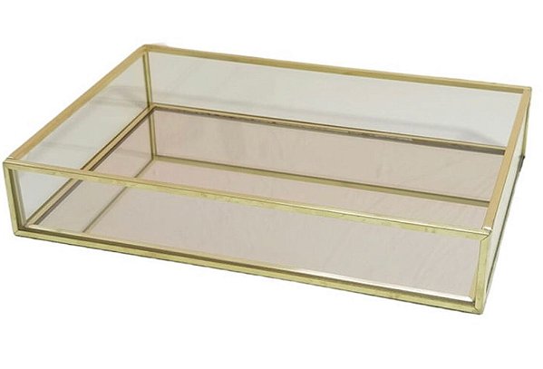 Bandeja Decorativa Vidro - Mabruk