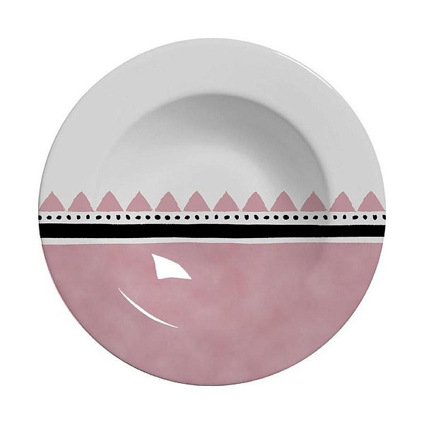 Cj 6 Pratos Fundo Geométrica - Alleanza