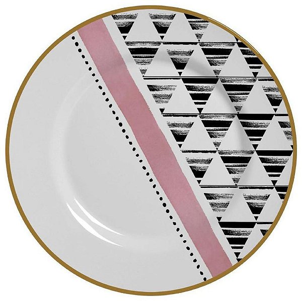 Cj 6 Pratos Raso Geométrica - Alleanza