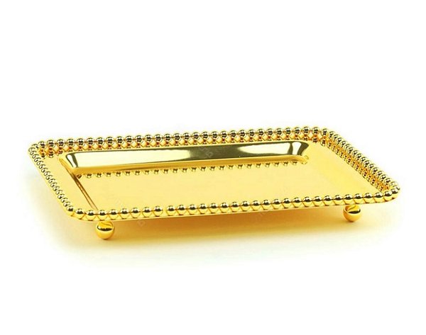 Bandeja de Zamac Balls Dourada - Lyor