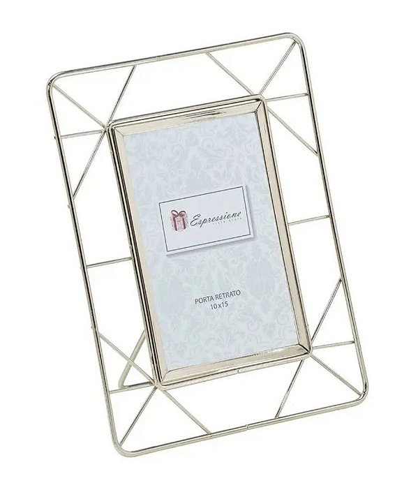 Porta Retrato de Metal Prata 10x15