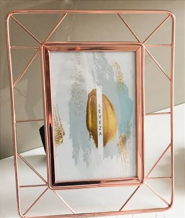 Porta Retrato de Metal Rosé 10x15
