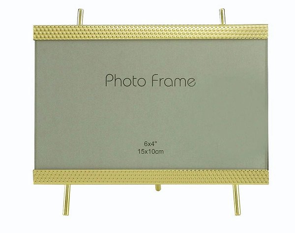 Porta Retrato Metal Dourado 15x10