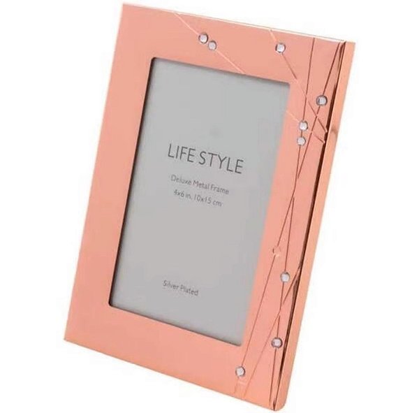 Porta Retrato de Aço Rose Gold 10x15