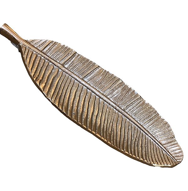 Folha Decorativa Metal Rosé 33cm