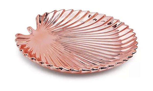 Folha Rosé Em Cerâmica