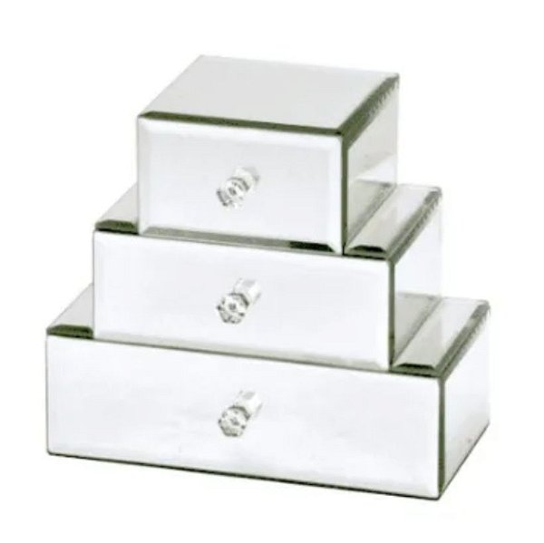 Porta Joias Espelhado 3 gavetas