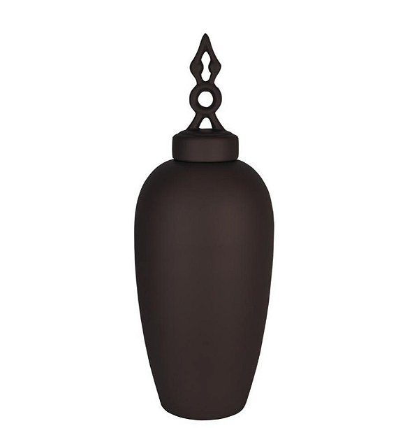 Vaso Grande Com Tampa Chocolate