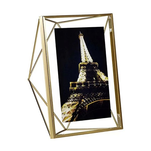 Porta Retrato Metal Vertical Dourada 13x18 - DeA