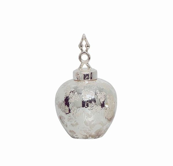 Vaso Médio Cromado Envelhecido