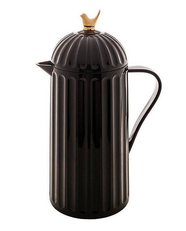 Garrafa Térmica Plástico Bird Preta 1L - Wolff