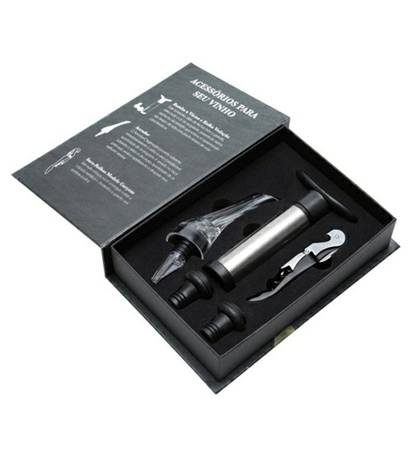 Cj 5 Pçs Aço Inox P/ Vinho C/ Caixa - Bon Gourmet