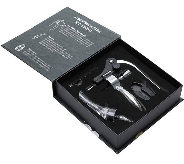 Cj 4 Pç Aço Inox P/ Vinho C/ Caixa - Bon Gourmet