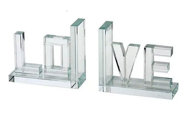 Aparador de Livros Love Vidro