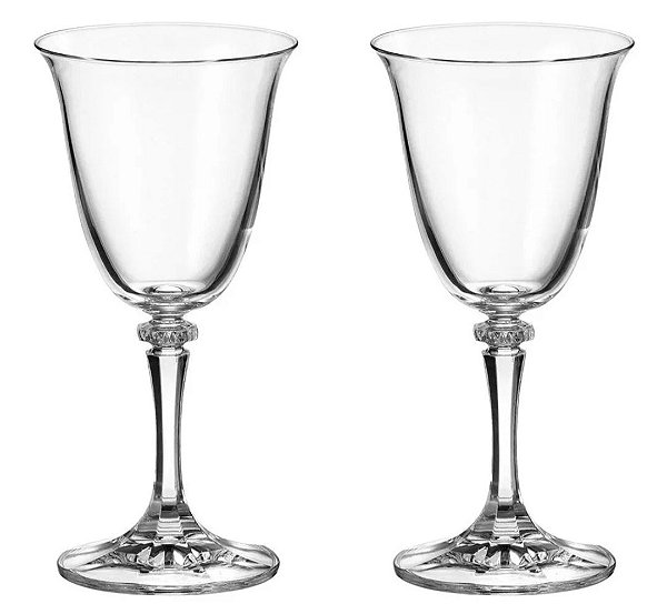 Cj 6 Taças de Cristal Ecológico P/ Vinho Branco Kleopatra/ Branta 250ml - Bohemia