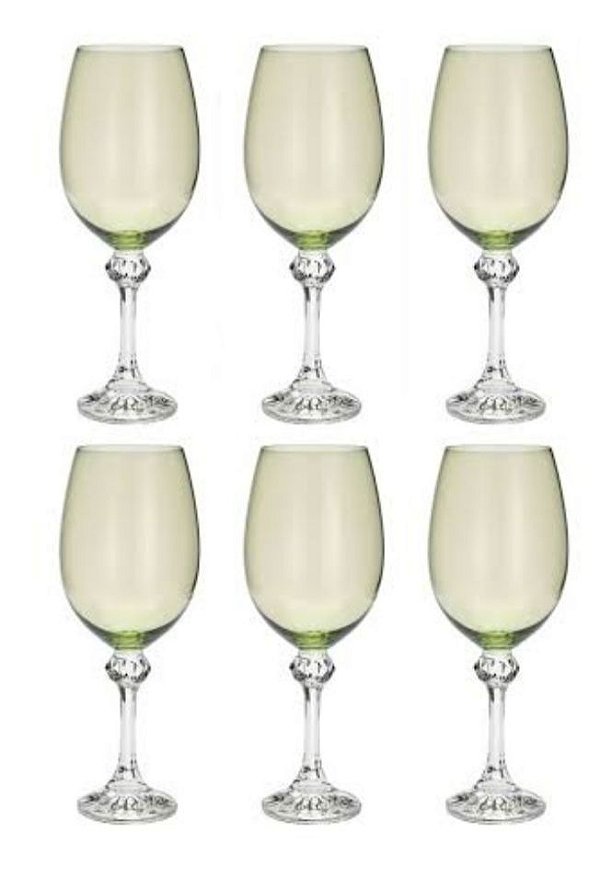 Cj 6 Taças Cristal p/ Vinho Elisa Kale 450ml - Bohemia