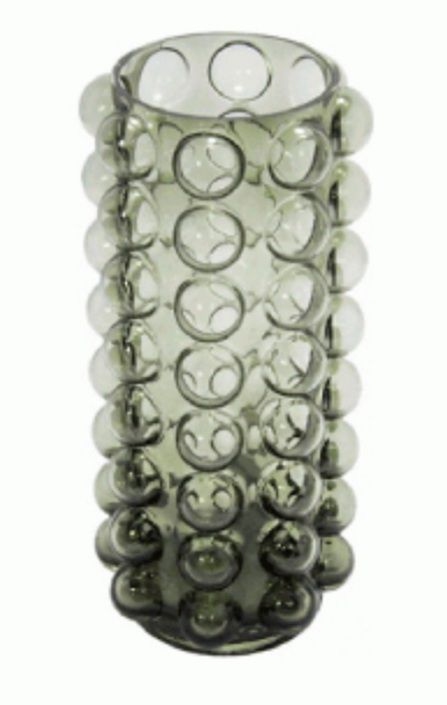 Vaso Decorativo em Cristal com Relevo Verde - D&A