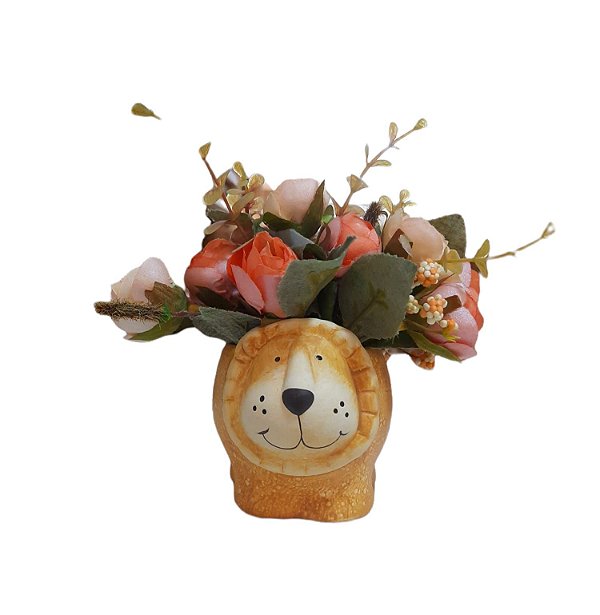 Vasinho com Florzinhas Leão