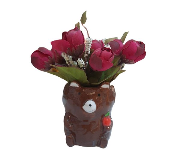 Vasinho Urso Com Flores
