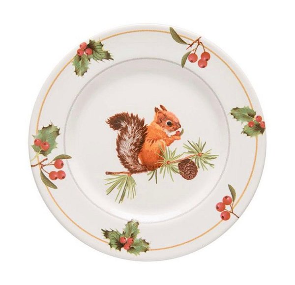 Prato Sobremesa Aquarelle Christmas 20cm - Copa & Cia