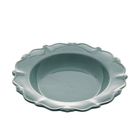 Cj 6 Pratos Fundo Porcelana Fancy Menta 21cm - Wolff
