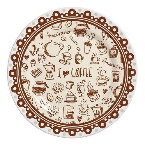 Prato Sobremesa Y love Coffee 19cm - Alleanza