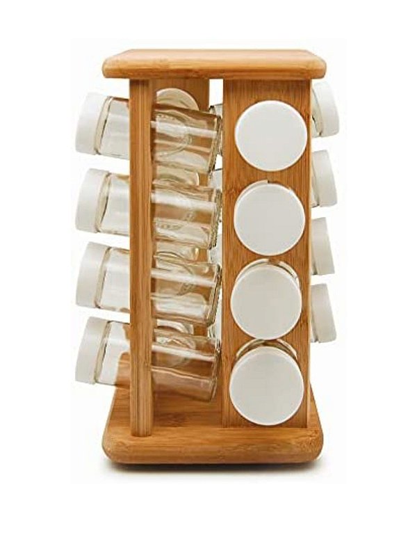 Porta Temperos 16 Condimentos Mesa Bancada Giratório - Yoi