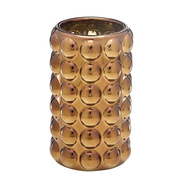 Cachepot Decorativo Dourado 22cm