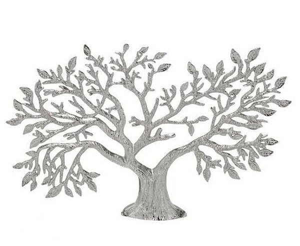Árvore Decorativa Metal Prata 21cm