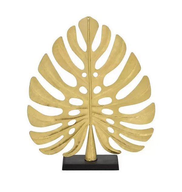 Folha Decorativa Dourada 34cm