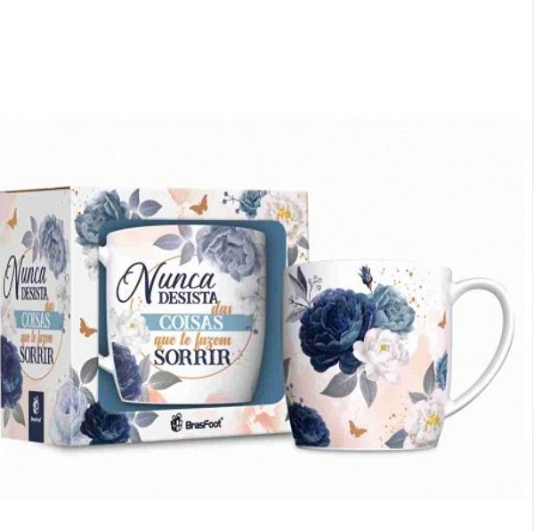 Caneca Porcelana Urban Coisas Que Te Fazem Sorrir - 360ml