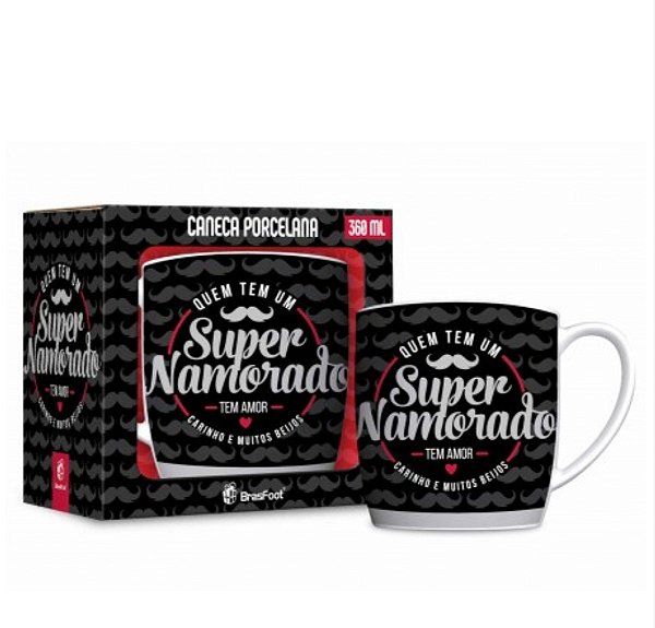 Caneca Porcelana Urban Super Namorado - 360ml