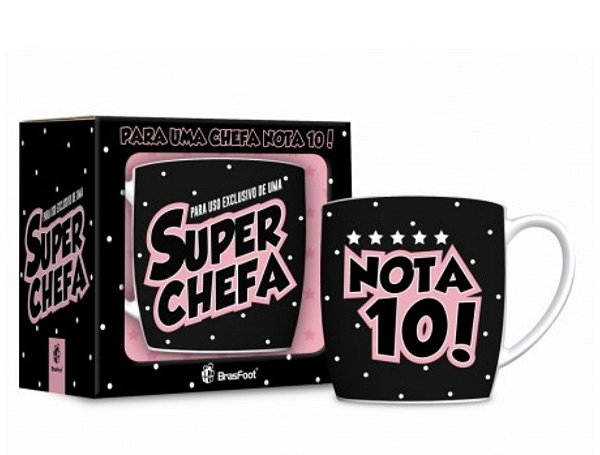 Caneca Porcelana Urban Chefa Nota 10 - 360ml