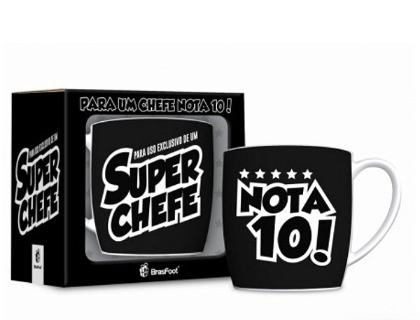 Caneca Porcelana Urban Chefe Nota 10 - 360ml