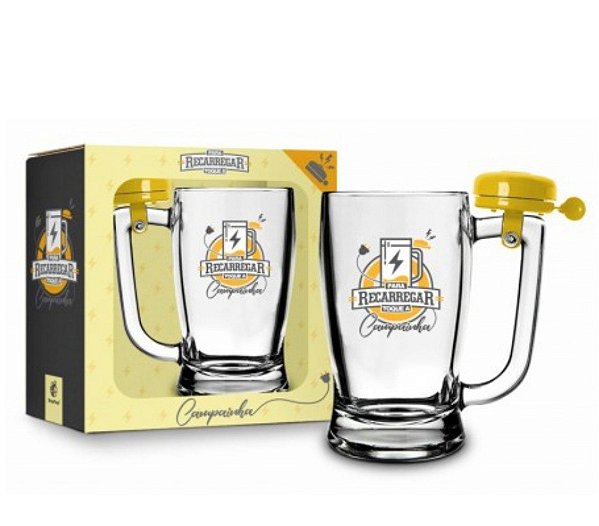 Caneca Taberna Com Compainha Recarregar - 340ml