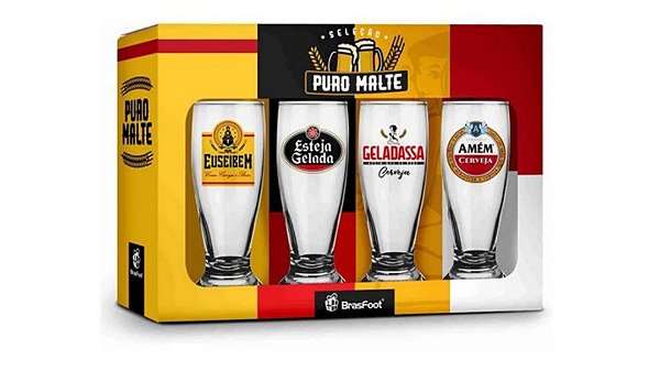 Conjunto 4 Copos Munich Puro Malte - 200ml