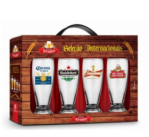 Conjunto 4 Copos Munich Cervejas - 200ml