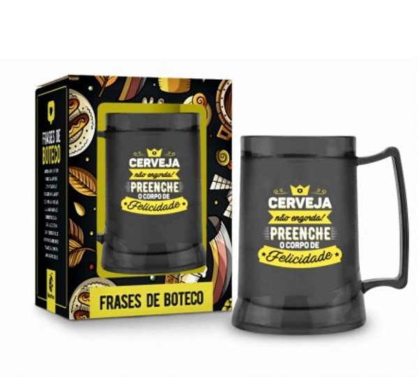 Caneca Gel Cerveja Não Engorda - 300ml