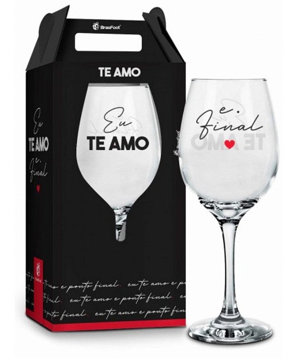 Taça Vinho Te Amo e Ponto - 385ml