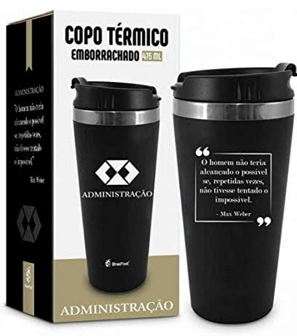 Copo Plástico Inox Térmico Curso Fosco Administração -450ml