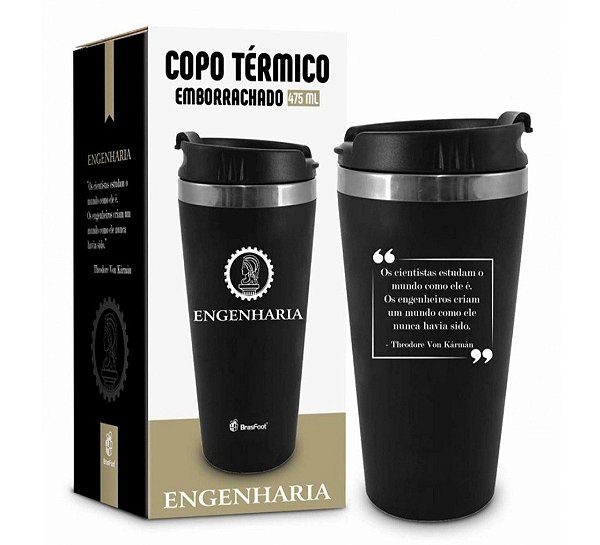 Copo Plástico Inox Térmico Curso Fosco Engenharia - 450ml