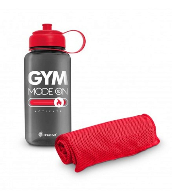 Kit Treino Garrafa + Tolha Gym Mode On - 1100L