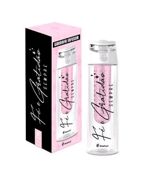 Garrafa Infusor de Sabor Fé e Gratidão - 700ml