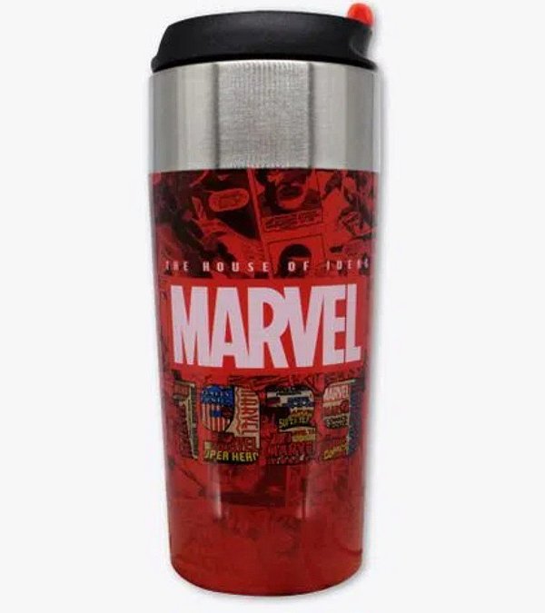 Copo Com Tampa Oficial Marvel 1939 - 300ml
