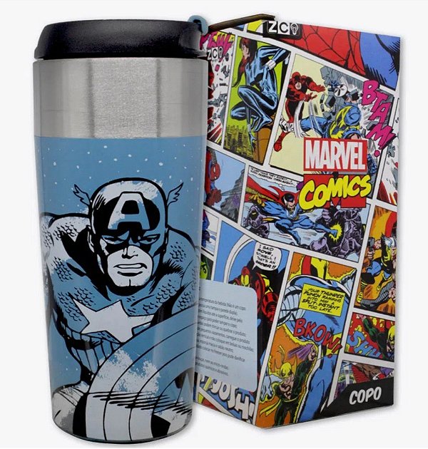 Copo Com Tampa Oficial Capitão Vintage - 300ml