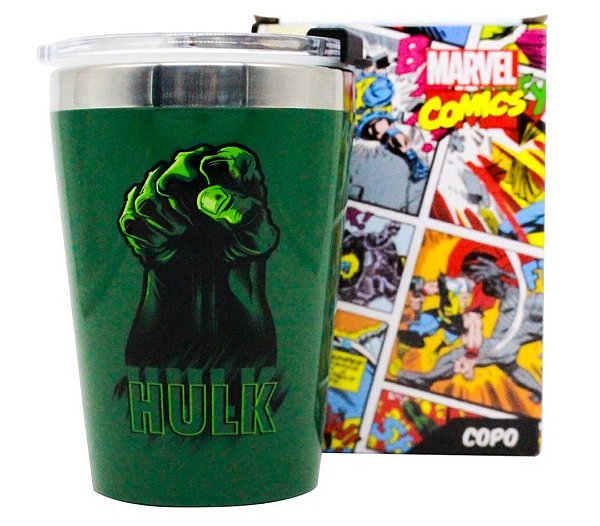 Copo Com Tampa Oficial Hulk - 300ml